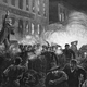 Popular print of Haymarket Riots, 1886. Image via Wikipedia.